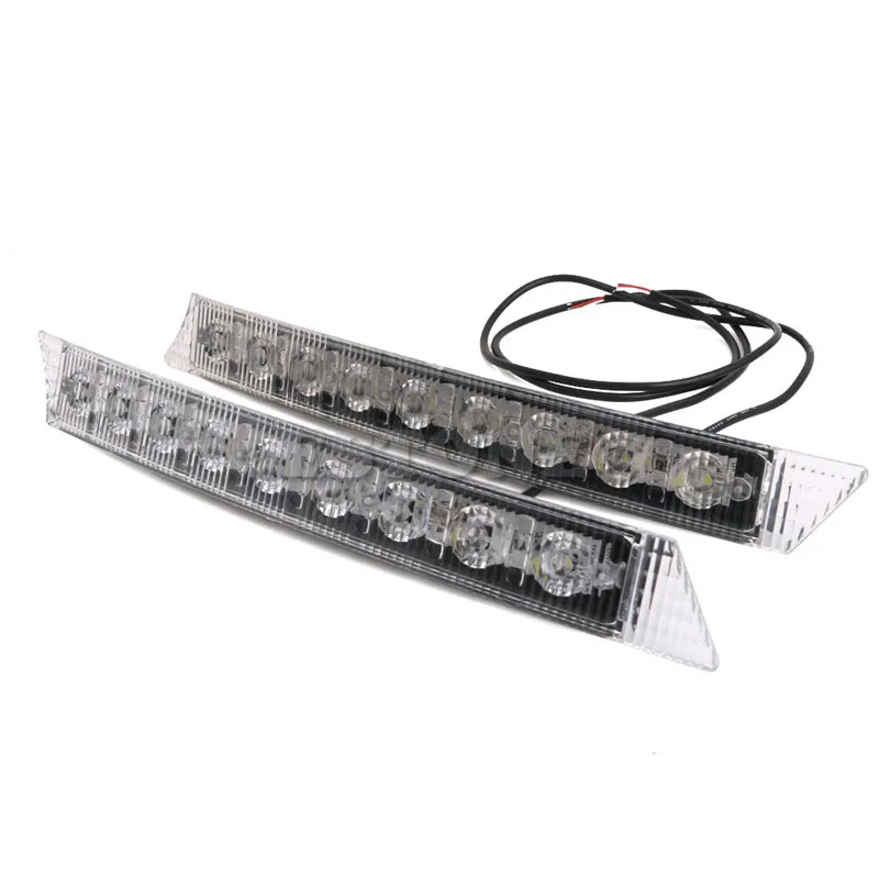 Комплект Извити За Броня Предни Мощни 9 Led Лед Диодни Дневни Светлини 12V 54W - 3