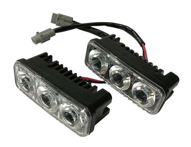 Комплект Предни Мощни 3 Led Лед Диодни Дневни Светлини 12V 3W НОВИ - 3