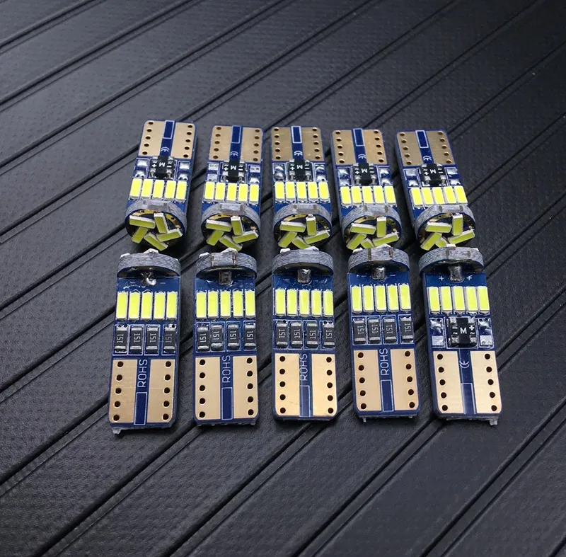 Комплект от 2 броя T10 Led крушки 15 SMD светодиода W5W 12V бяла светлина в блистер - 3
