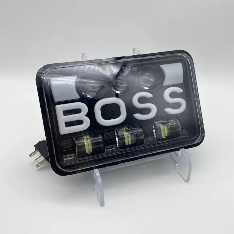 Универсалeн 5 инча ЛЕД LED фар лампа халоген 12V-24V къси/дълги с DRL дневни светлини мигач бяло-жълто 4800 lm за АТВ джип камион трактор и др. - 3