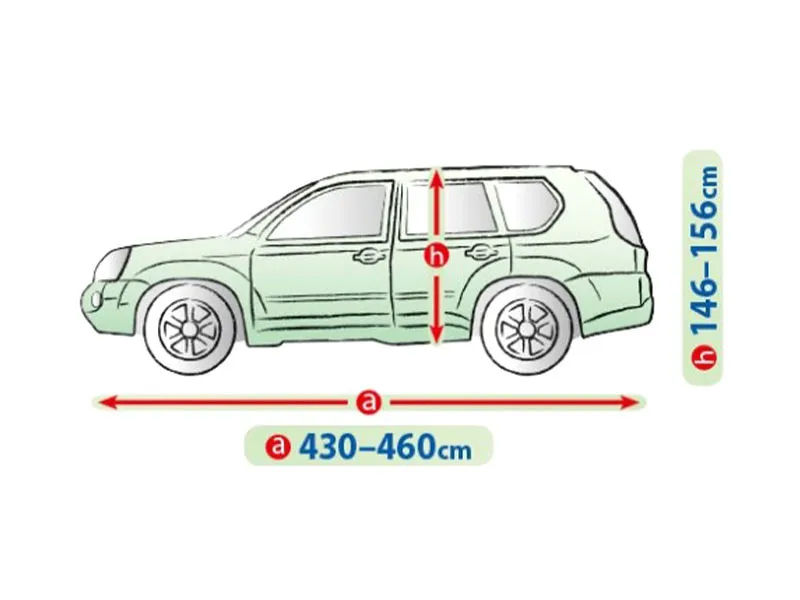 Висококачествено Покривало Kegel за Джип SUV Серия Mobile Garage размер L 430 - 460см х 146 - 156см - 3