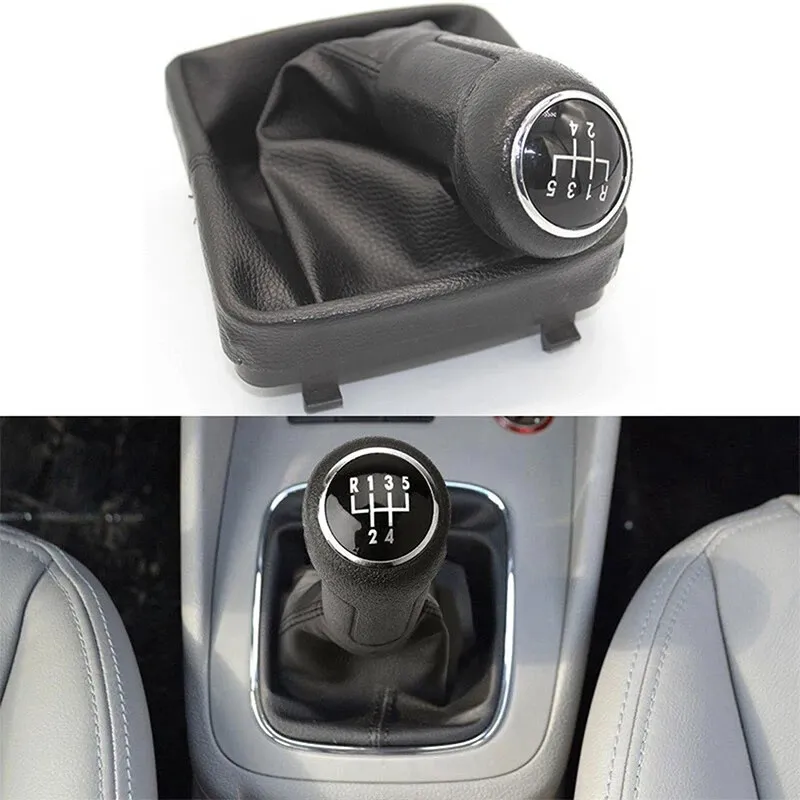 Топка Скоростен Лост с Маншон От Еко Кожа За VW Polo Mk4 5 Скорости ОЕМ 6Q2711113F - 3