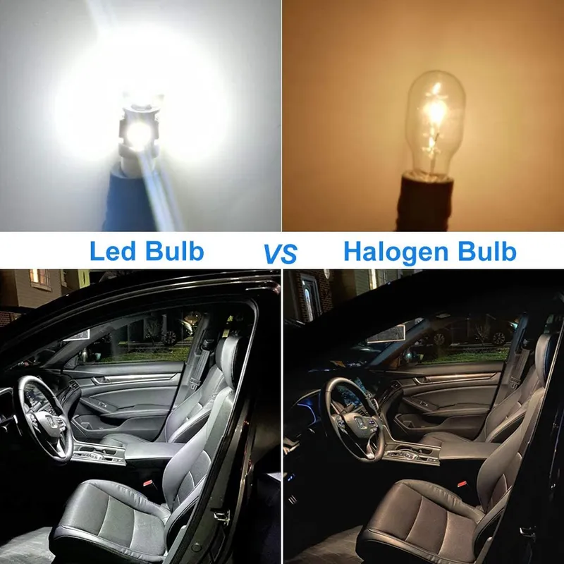 LED Лед Диодни Крушки За Габарит, Т10 W5W, 5 SMD, 12V, Бяла Светлина - 3