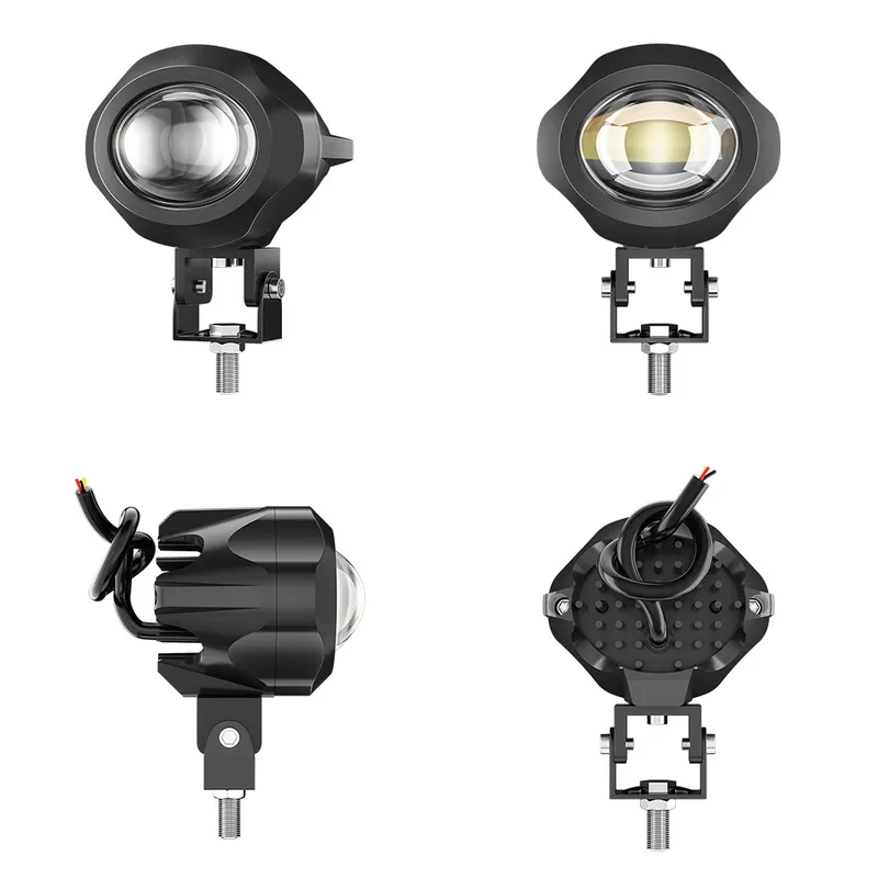 Универсален 20W Лед LED Халоген Фар Работна Лампа къси/дълги светлини бяла + жълта 9V - 60V за джип офроуд мотор мотоциклет - 3