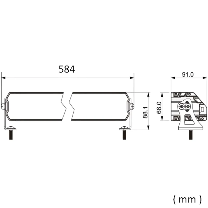 58.5 cm / 23 Инча 12V - 24V Висококачествен Led Bar Лед Бар Диоден Прожектор с бяла DRL габаритна светлина и оранжева аварийна блиц 7800LM - 3