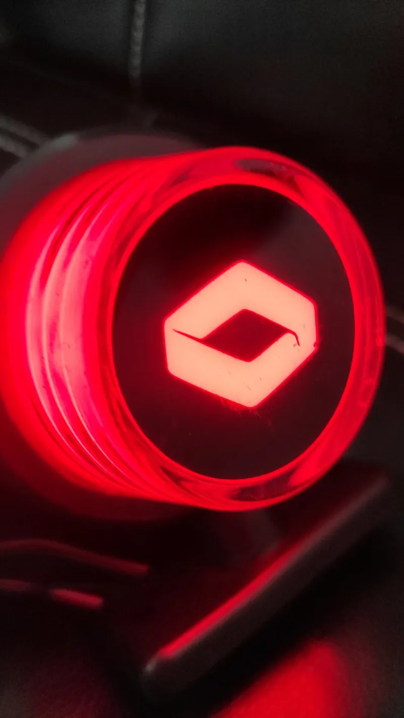 Комплект от 2 броя LED ЛЕД страничен габарит рогче 12 -24V оранжево - червено “old school” Неон Ефект с лого RNT - 3