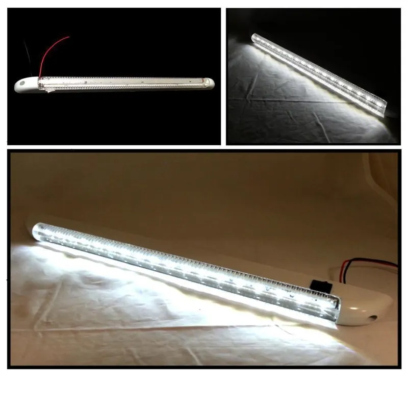 LED Интериорна Лампа, Тръба, 40см, Бяла Светлина, 12V, За Автомобил, Бус, Камион и др. - 3