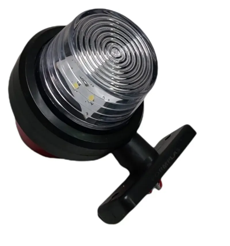 Комплект от 2 броя 12-24V ЛЕД LED Диодни Странични Маркери Рогчета Светлини Опушено Стъкло За Камион Ремарке Каравана Кемпер АТВ оранжево - червено - 3