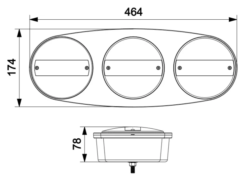Комплект 12V - 24V Led Лед Тройни Диодни Стопове - Комбинирани Стоп, Габарит, Мигач, Задна Светлина - 3