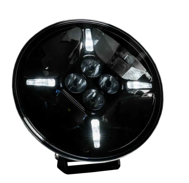 Комплект от 2 бр. LED Диодни Халогени, Фарове, с DRL, бяло-жълт цвят, Ø 218 мм, 12V-24V, 120W, За Джип, Камион, Трактор, Багер, Земеделски Машини и др. - 3
