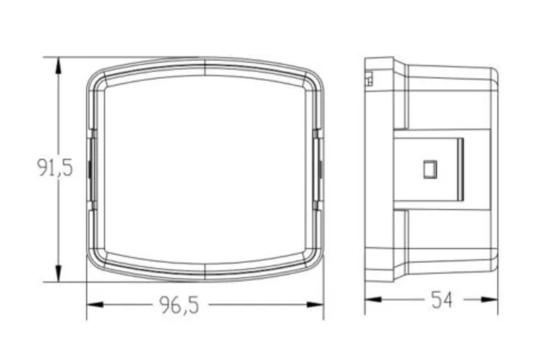 Задна лява стоп светлина 12V 24V за трактор John Deere Deutz-Fahr Case OEM Джон Диър Кейс 3223264R91 , AT43601 , 4389588 - 3