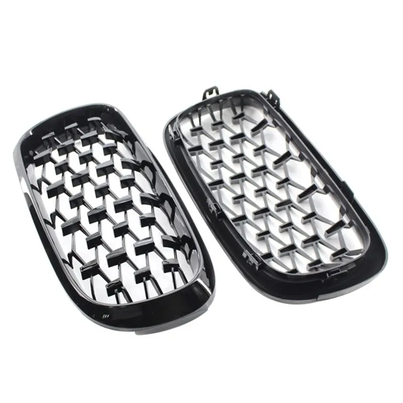 Бъбреци Решетки за BMW X5 E70 / X6 E71 (2007-2013) Diamond Style Черен Гланц - 3
