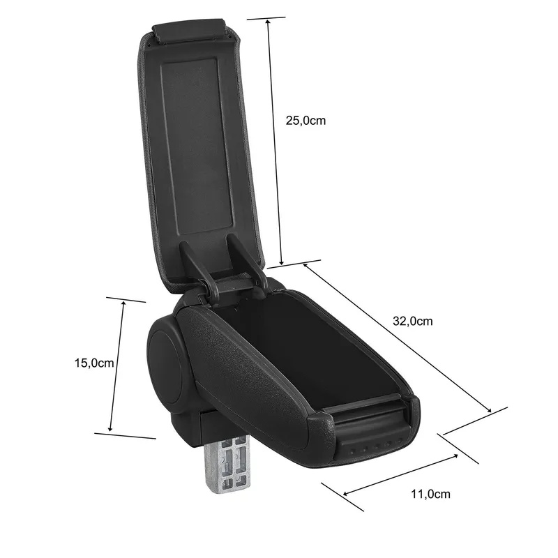 Подлакътник, Барче за автомобил Opel Corsa C 2000-2006, Combo, Tigra 2004-2009 с черно текстилно покритие - 3