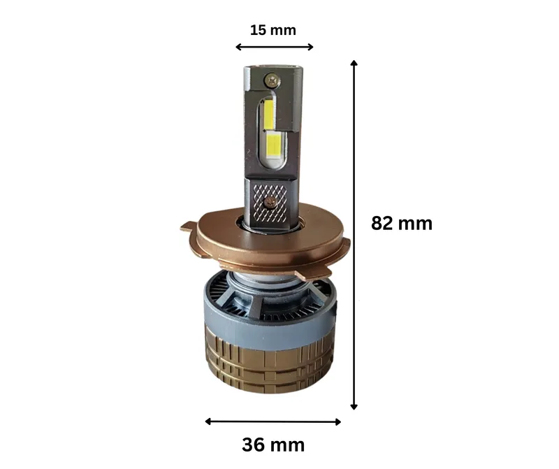Комплект Smart LED крушки H4 – къси / дълги светлини, Два цвята, CSP Dual Color 3500K – 6500K, Bluetooth приложение, CANBUS, 70W, 12–24V - 3