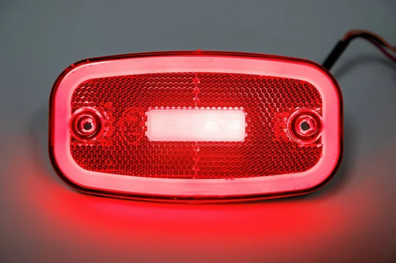 LED Червен Светодиоден Габарит Маткер Токос Неон Ефект, 122mm x 63mm , с Три Функции 12V-24V - 3