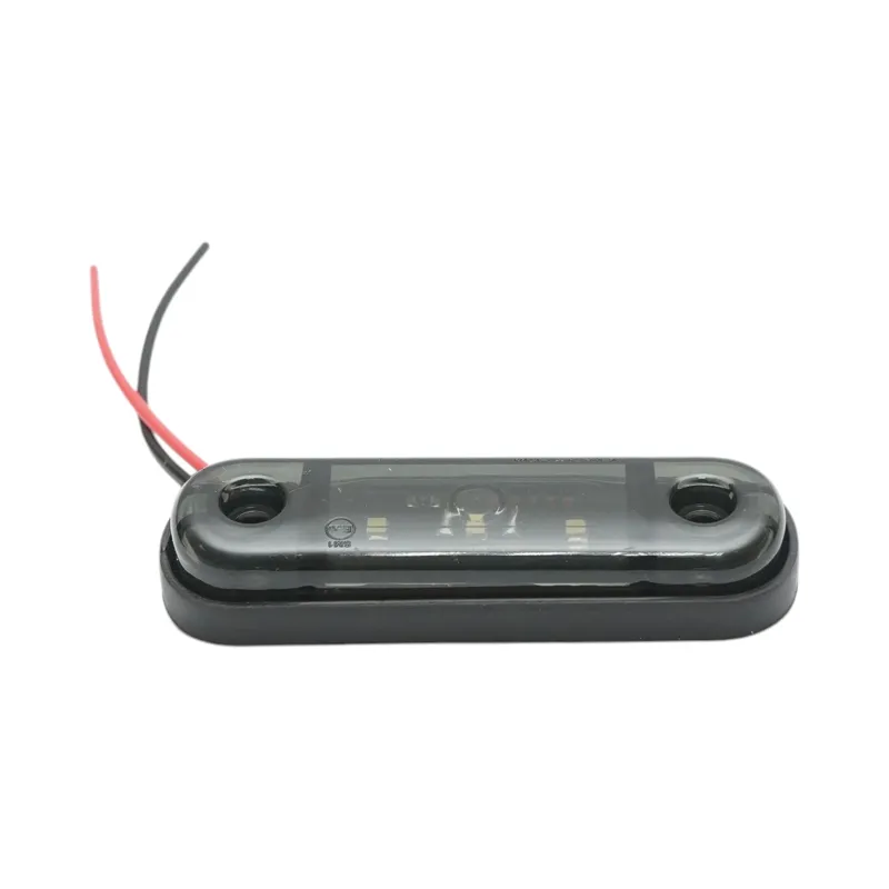 Бяла LED Габаритна светлина / Маркер - Опушен 3 диода 12V-24V - 3