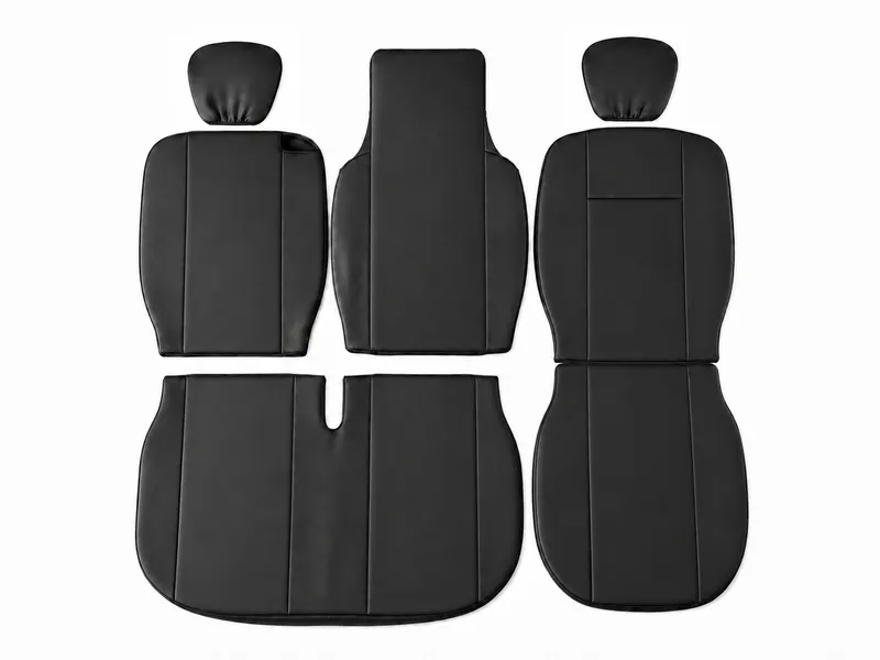 Комплект 2+1 Тапицерия за RENAULT MASTER III 2010-2019 – Еко кожа, Черна, 6 части - 3