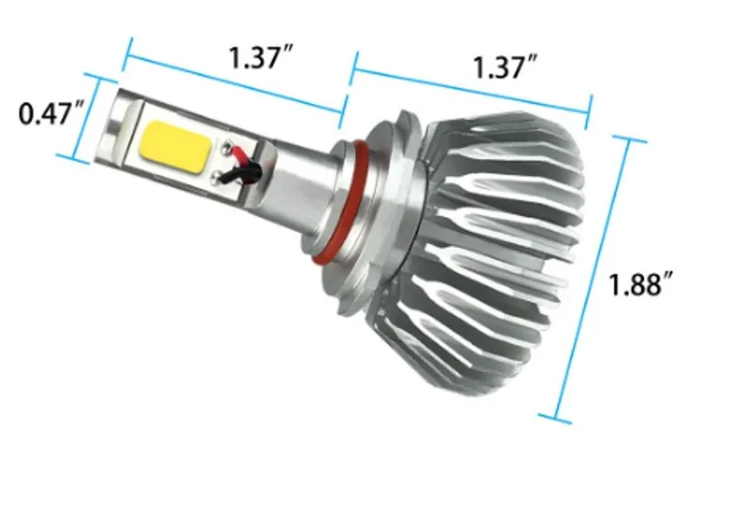 2бр. LED 24W 3000lm диодни Крушки H11 H8 H9 12V 24V - 3