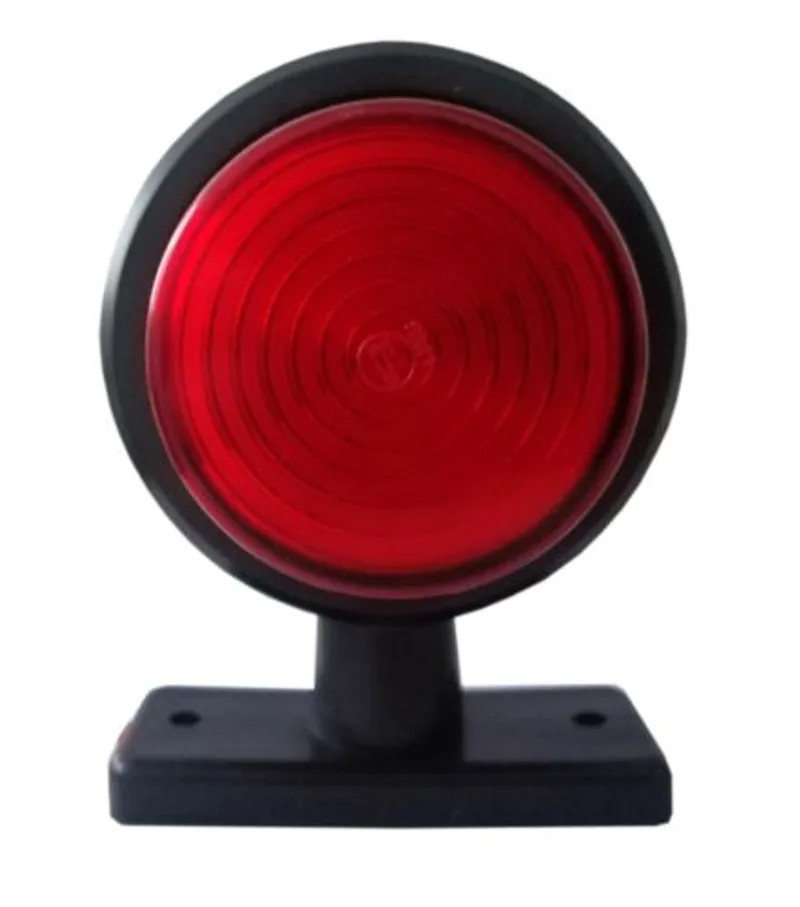 Комплект от 2 броя 12-24V висококачествени ЛЕД LED Диодни Странични Маркери, Рогчета, Светлини За Камион, Ремарке, Каравана, Кемпер АТВ и др., Неон Neon Ефект червено-оранжево - 3