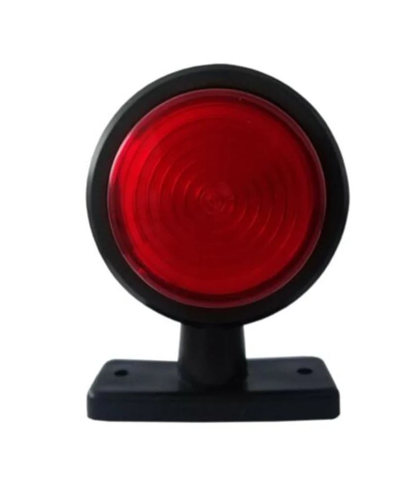 Комплект от 2 броя 12-24V висококачествени ЛЕД LED Диодни Странични Маркери, Рогчета, Светлини За Камион, Ремарке, Каравана, Кемпер АТВ и др., Неон Neon Ефект бяло-червено - 3