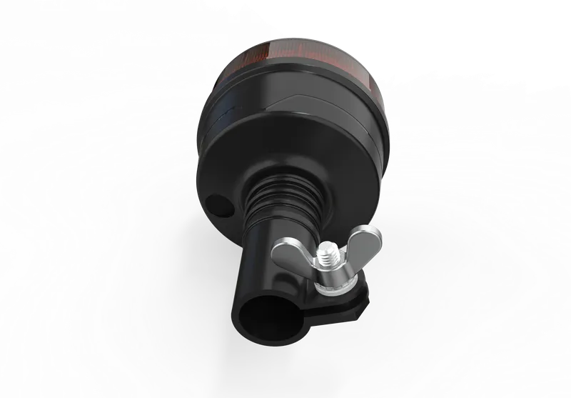 19W LED Аварийна Сигнална Лампа Маяк Буркан 30 Диода Оранжева Жълта 12V - 24V за монтаж на тръба - 3