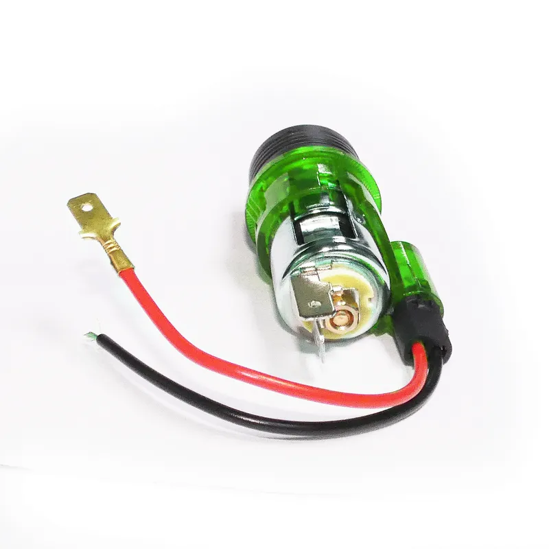 Универсална запалка за автомобил 12V с вградена светеща в зелено светлина 28мм-29мм - 3
