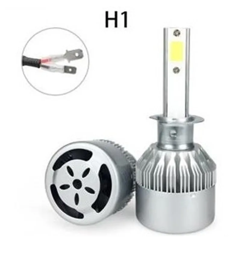 Комплект от 2 броя LED ЛЕД диодни крушки за фарове H1 36w 7600lm 12/24V - 3