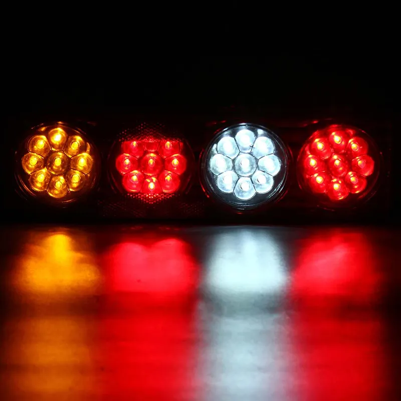 Комплект LED стопове мигач задна светлина 12V за камион, бус, ТИР, ремарке - 3