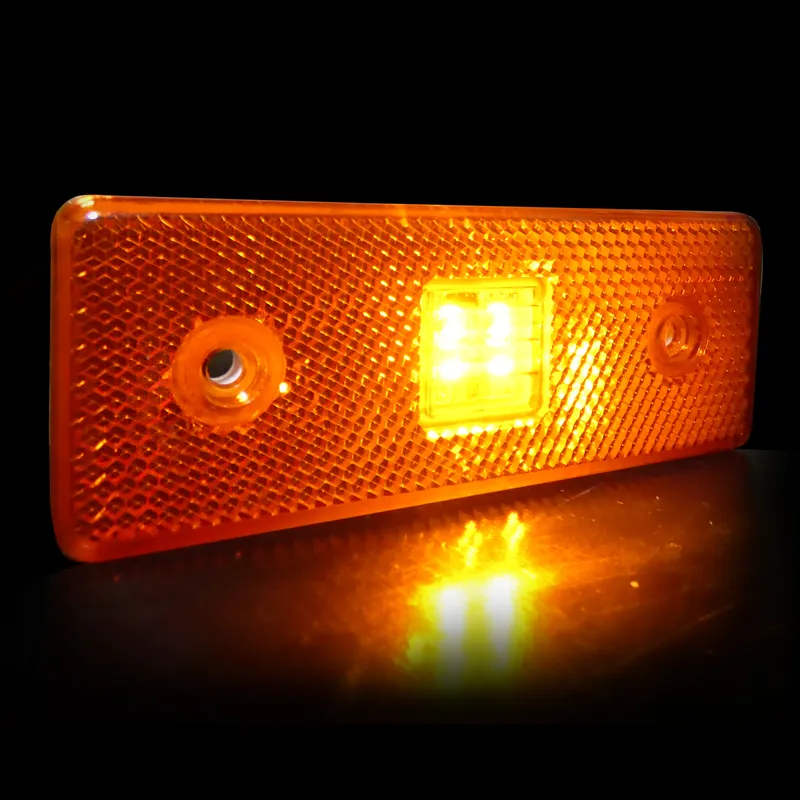 24V Диоден 4 LED ЛЕД Маркер габарит токос светлина за камиони бус ван ремарке каравана - 110 мм х 40 мм - оранжев - 3