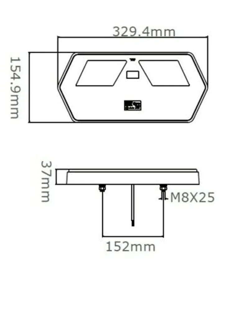 Комплект LED ЛЕД Диодни Стопове, Неон, Динамичен Мигач, 6 Функции, 12/24V - 4