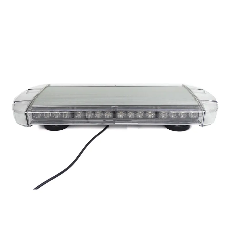 12V 24V Лед Led Диодна Мощна Аварийна Сигнална Лампа Буркан с Магнит 55см 10 режина Бяло Стъкло За Пътна Помощ Платформа Снегорин и др. - 4