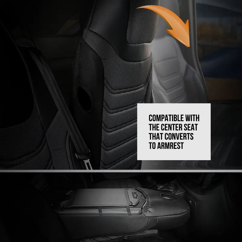 Комплект луксозна тапицерия PANDA за RENAULT MASTER IV 2024- / NISSAN INTERSTAR 2024-, Еко кожа и текстил, Черно/Сиво - 4