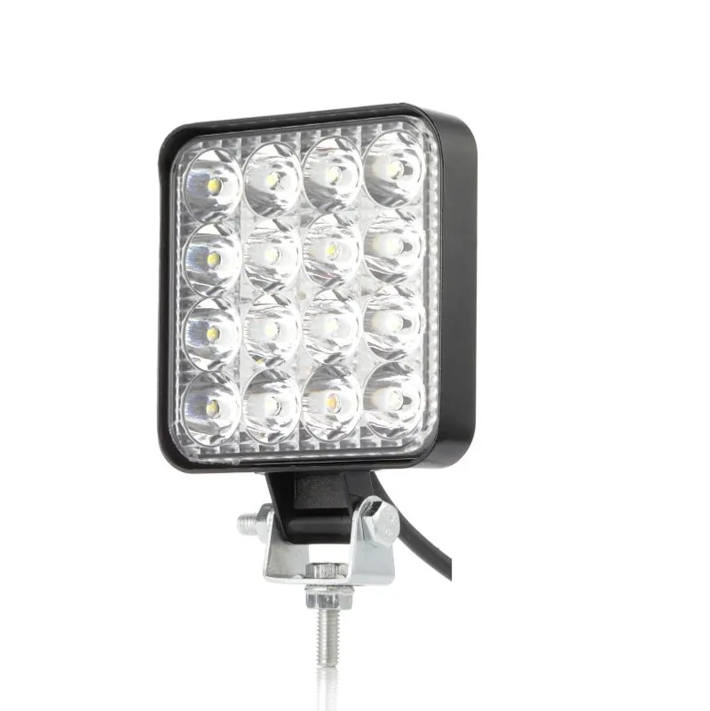 Комплект от 2бр. 48W Мини Лед LED Диоден Фар Халоген Дневни Светлини 12V - 24V за автомобил офроуд бус ван камион - 4