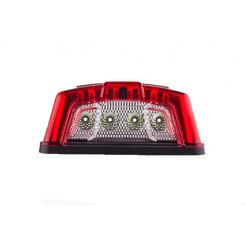 Комплект от 2 броя LED Плафон за регистрационен номер червен 12-24V за камион, ремарке, каравана, бус, трактор и др - 4