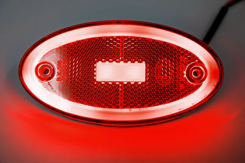LED Светодиоден Габарит, 116mm x 60mm, Червен, Неон Ефект, Три Функции,12V-24V - 4