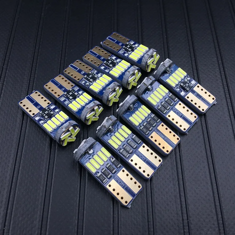 Комплект от 2 броя T10 Led крушки 15 SMD светодиода W5W 12V бяла светлина в блистер - 4