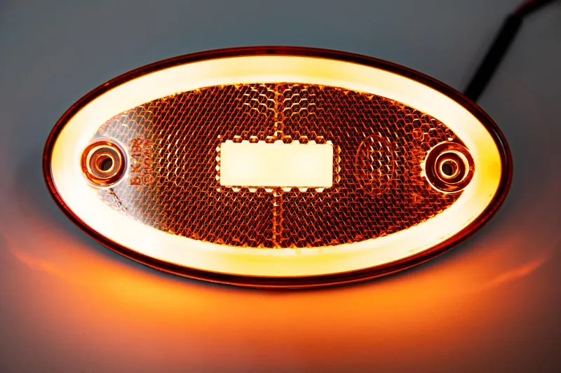 LED Светодиоден Габарит, 116mm x 60mm, Оранжев, Жълт, Неон Ефект, Три Функции,12V-24V - 4