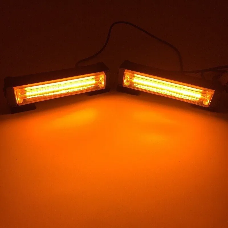 Комплект 2 Броя 16cm Сигнална Аварийна Блиц Маяк Led Бар Лампа Пътна Помощ Платформа 12V-24V 36W - 4