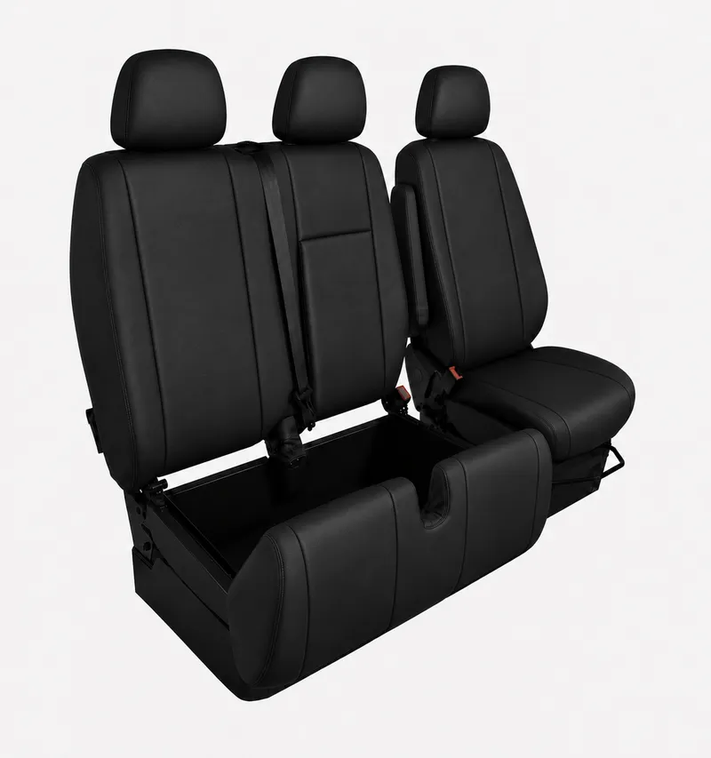 Комплект 2+1 Тапицерия за MERCEDES SPRINTER W906 2006-2018 – Еко кожа, Черна, 8 части - 4