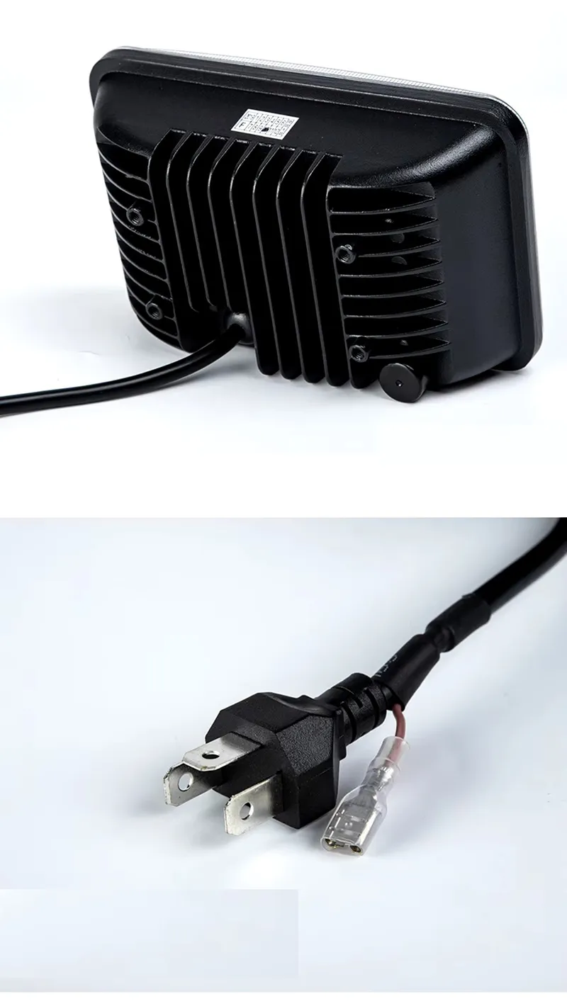 Универсалeн 5 инча ЛЕД LED фар лампа халоген 12V-24V къси/дълги с DRL дневни светлини мигач бяло-жълто 4000lm за АТВ джип камион трактор и др. - 4