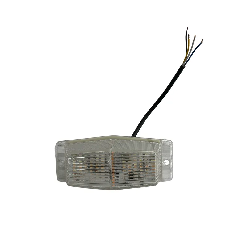 LED Габарит със Сигнална Блиц функция - 2 светлини Жълто/Бяло 30 диода 24V - 4