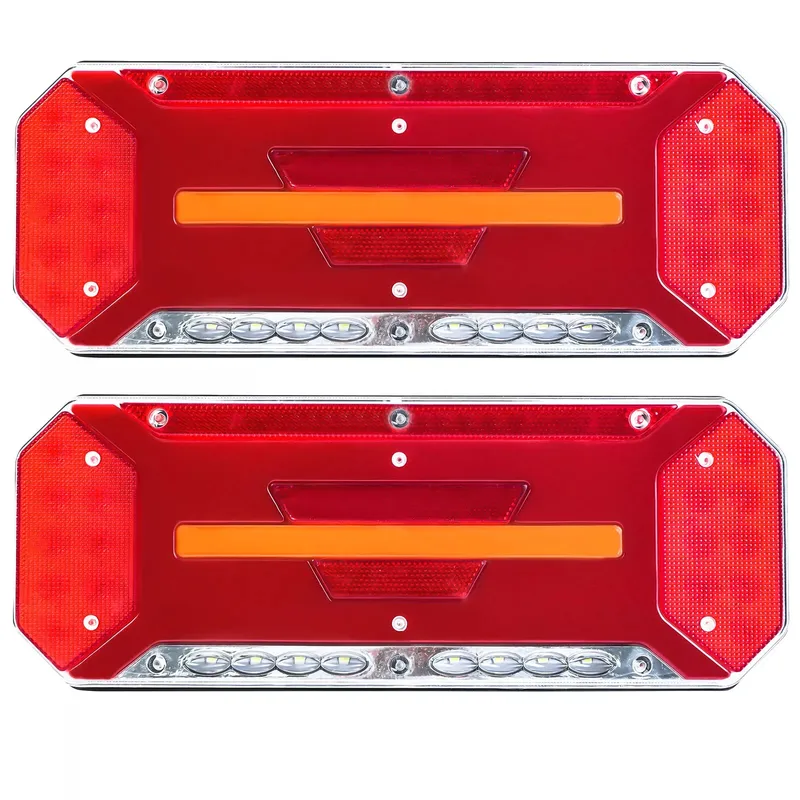 Комплект Диодни Лед LED Стопове 5 функции с Динамичен Бягащ Мигач 12 - 24V 346mm x 130mm - 4