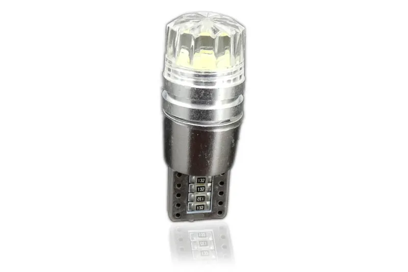 LED Лед Диоднa Крушкa За Габарит, Т10 W5W, COB 8-Core, 12V , Canbus - Error free , Без грешки, Бяла и Синя Светлина - 4