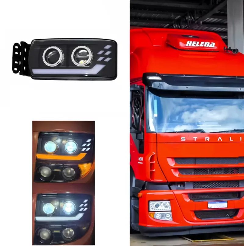Ляв LED Фар за IVECO STRALIS 24V – DRL, Startup Effect, Лупи, OEM 5801571746 - 4