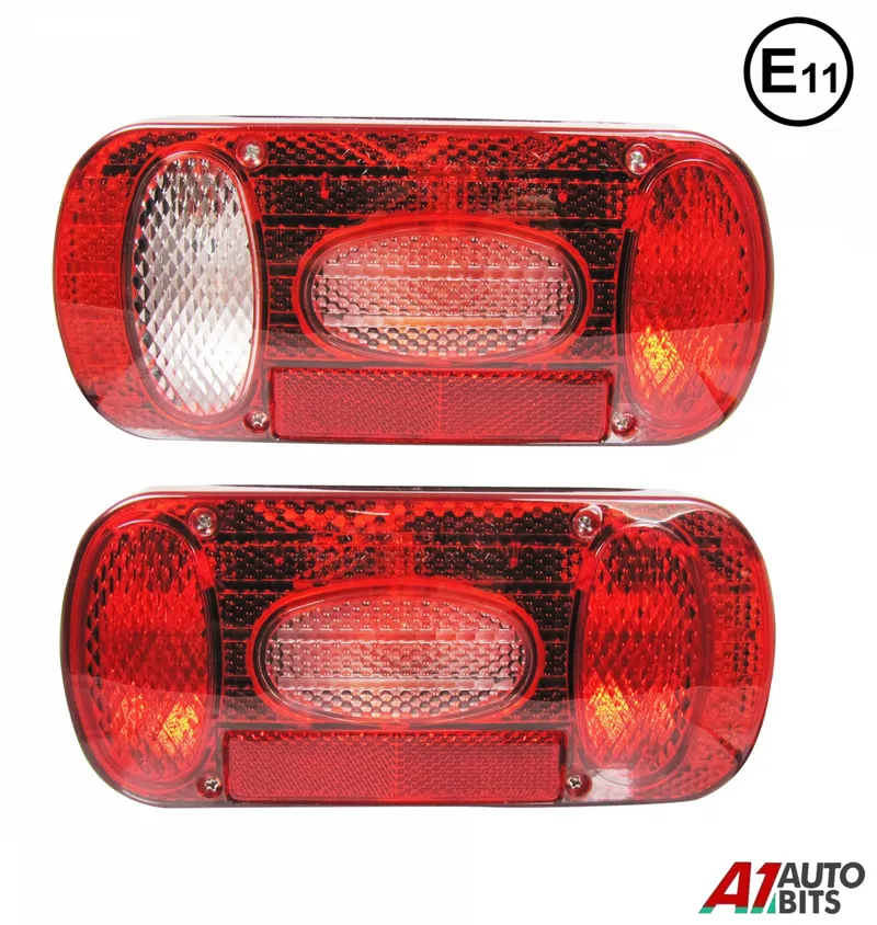 Комплект Стопове Задни Свeтлини С Крушка 12v Подходящи За Бус Камион Ремарке Караванa Платформа Със Сертификат E11 E Mark Е Марк - 4