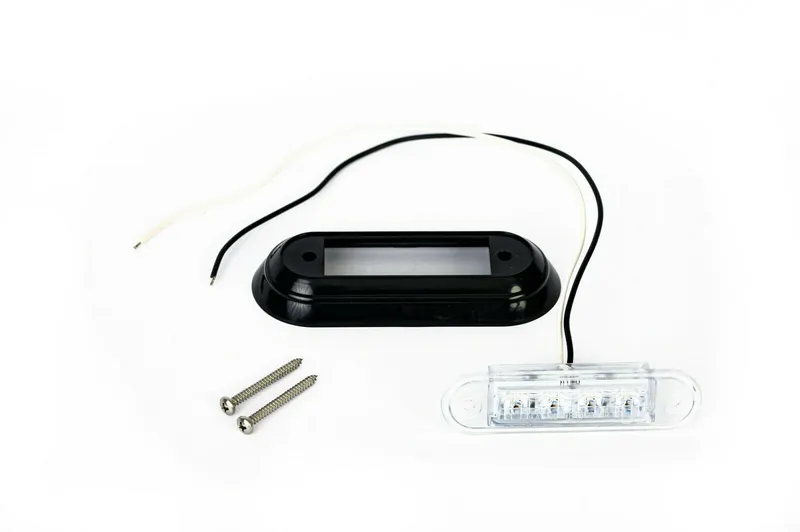 LED Диоден Вграден Страничен Габарит, Маркер, Токос Бял12-24V за камион, бус, ван, платформа, ремарке Е-марк Е9 - 4