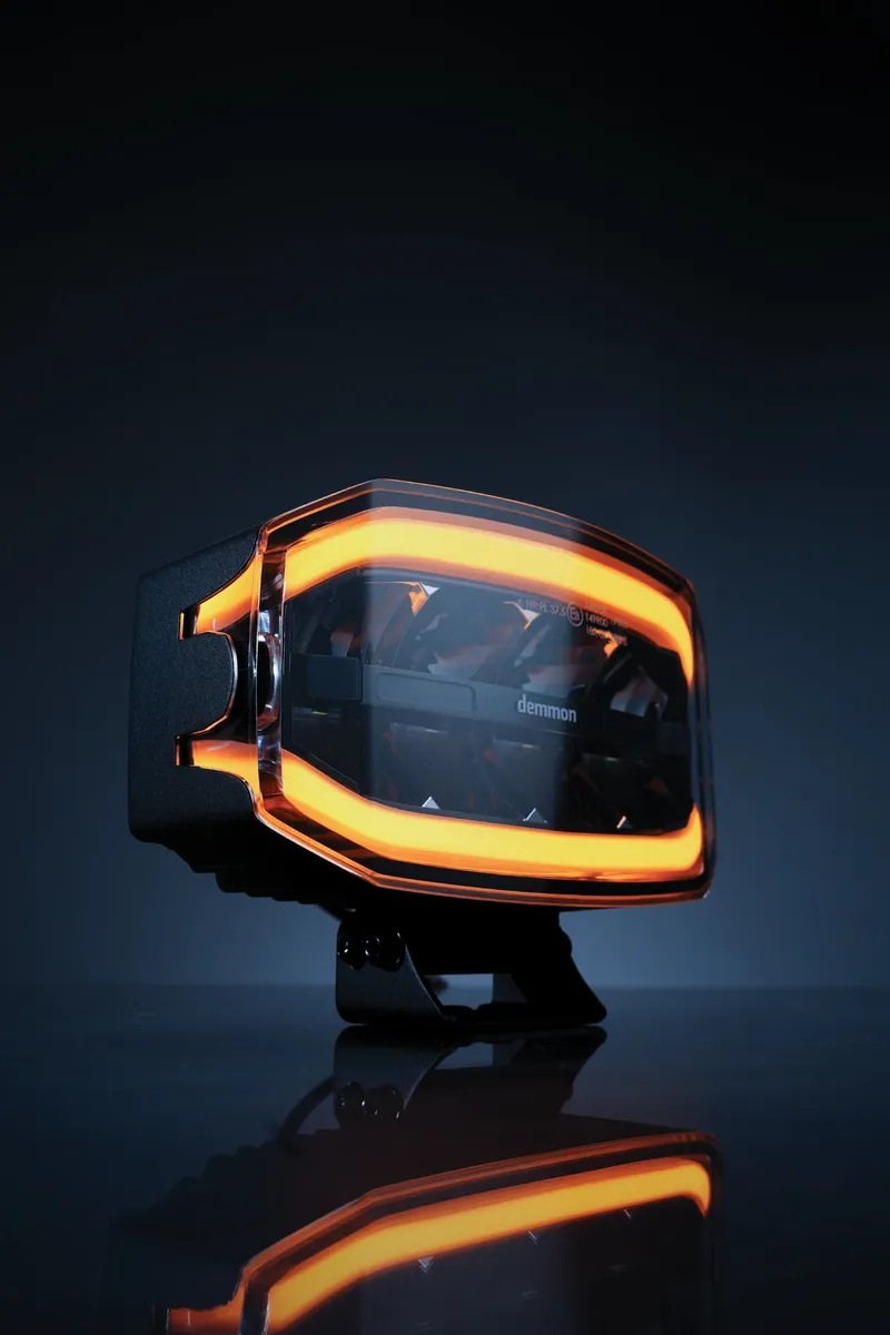 LED Халоген Demmon 10 (244mm) IP67, 9-32V 90W E-MARK (ECE R148/R149/R10) с Динамична Бяла и Оранжева DRL Светлина-Мигач - 4