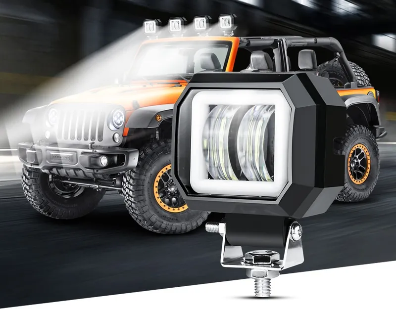 7D LED Халоген 7.6см Диодна Работна Лампа Диоден Фар Прожектор Задна Светлина 20W 1000lm 12V/24V - 4