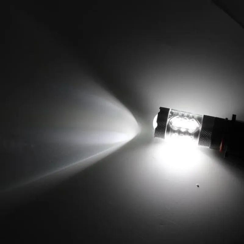 Комплект LED Диодни Крушки С Лупа HB4 9006 За Халогени - 4