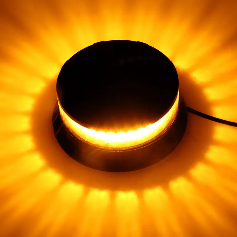24W Лед Led Компактна Диодна Въртяща се Сигнална Аварийна Лампа Маяк Буркан с магнит и вендуза 12V - 24V с магнит Е9 E-Mark - 5